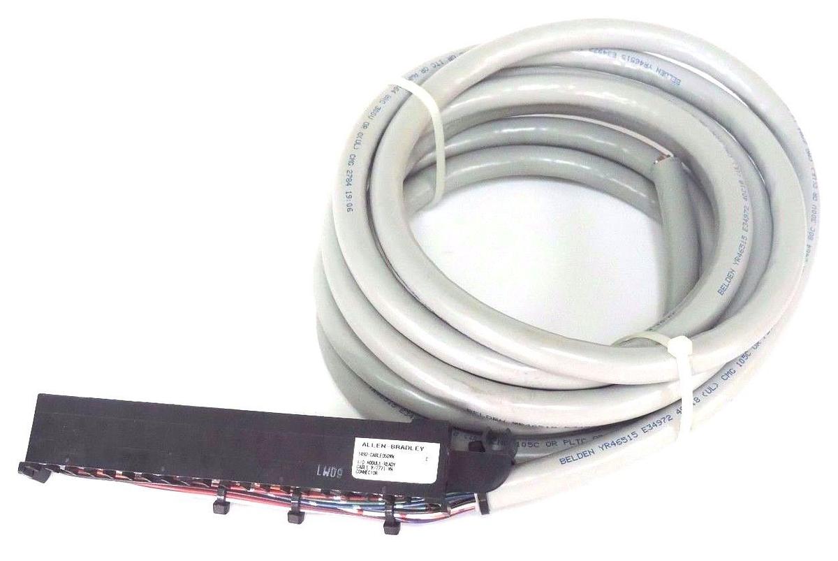 Used ALLEN BRADLEY 1492-CABLE050WN CABLE ASSEMBLY PRE WIRED FOR DIGITAL I/O MOD