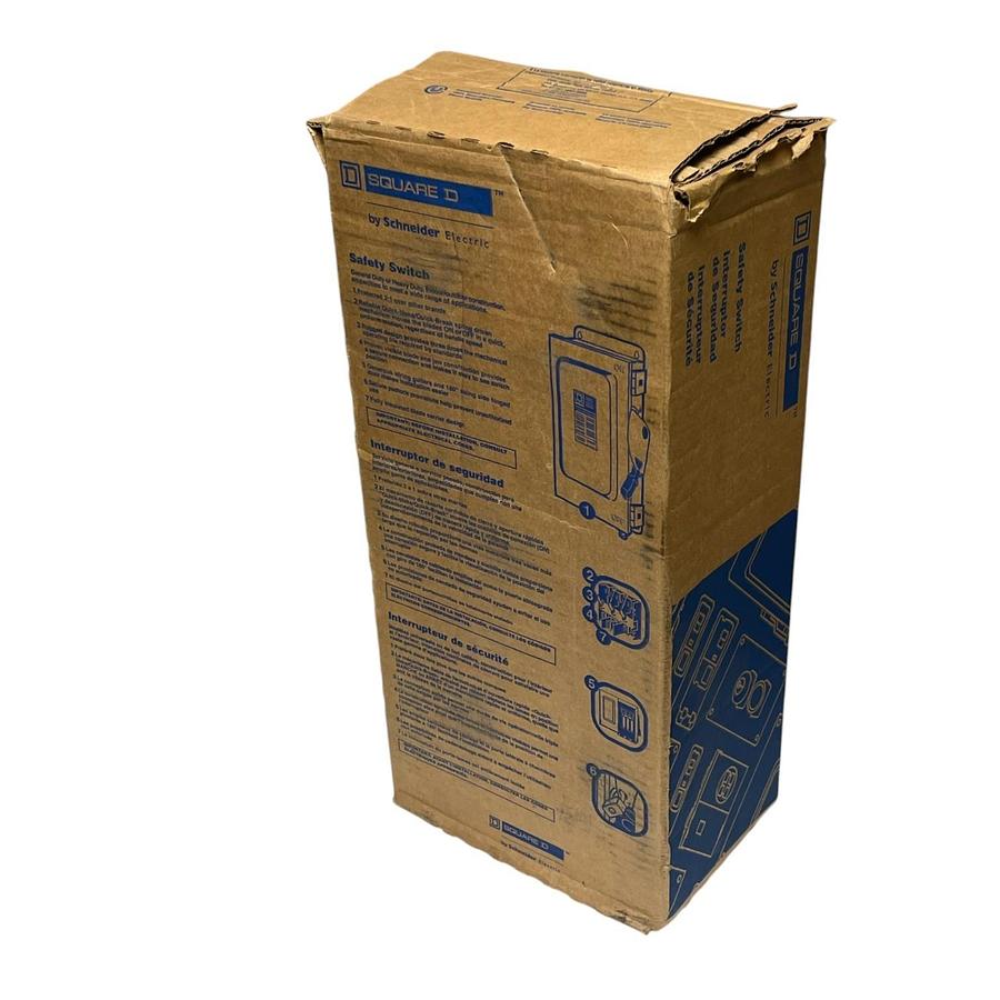 Used Square D HU363 Heavy Duty Safety Switch 100A 600V 3-Pole Non-Fusible - NSMP