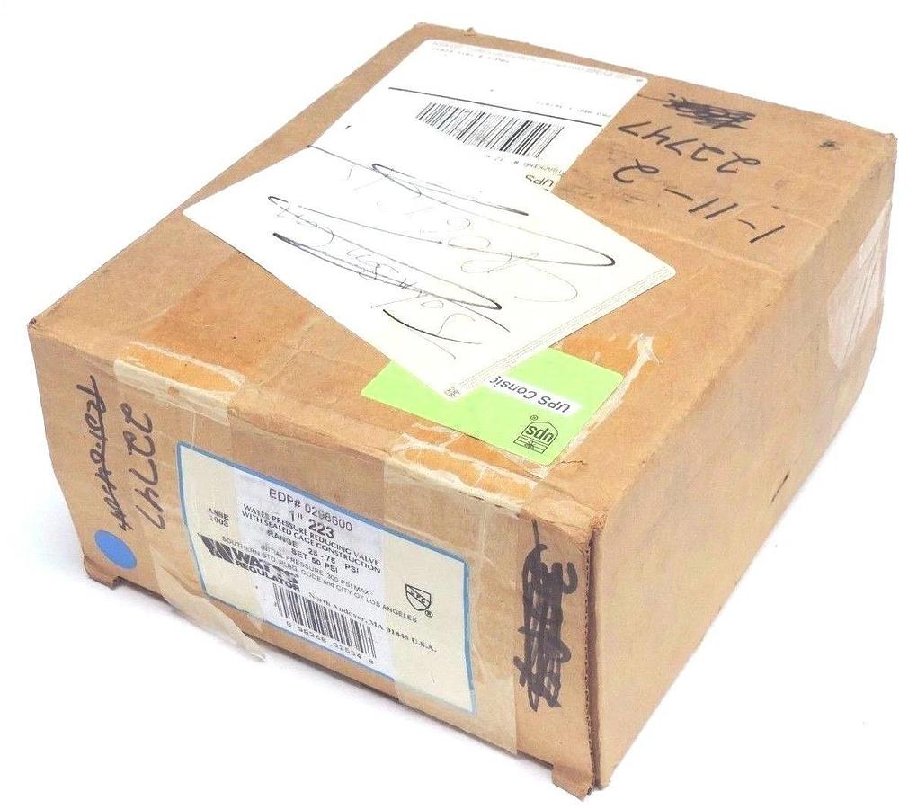 NIB WATTS MODEL M2 1" PRESSURE REDUCING VALVE 223, 25-75PSI RANGE, EDP# 0296600