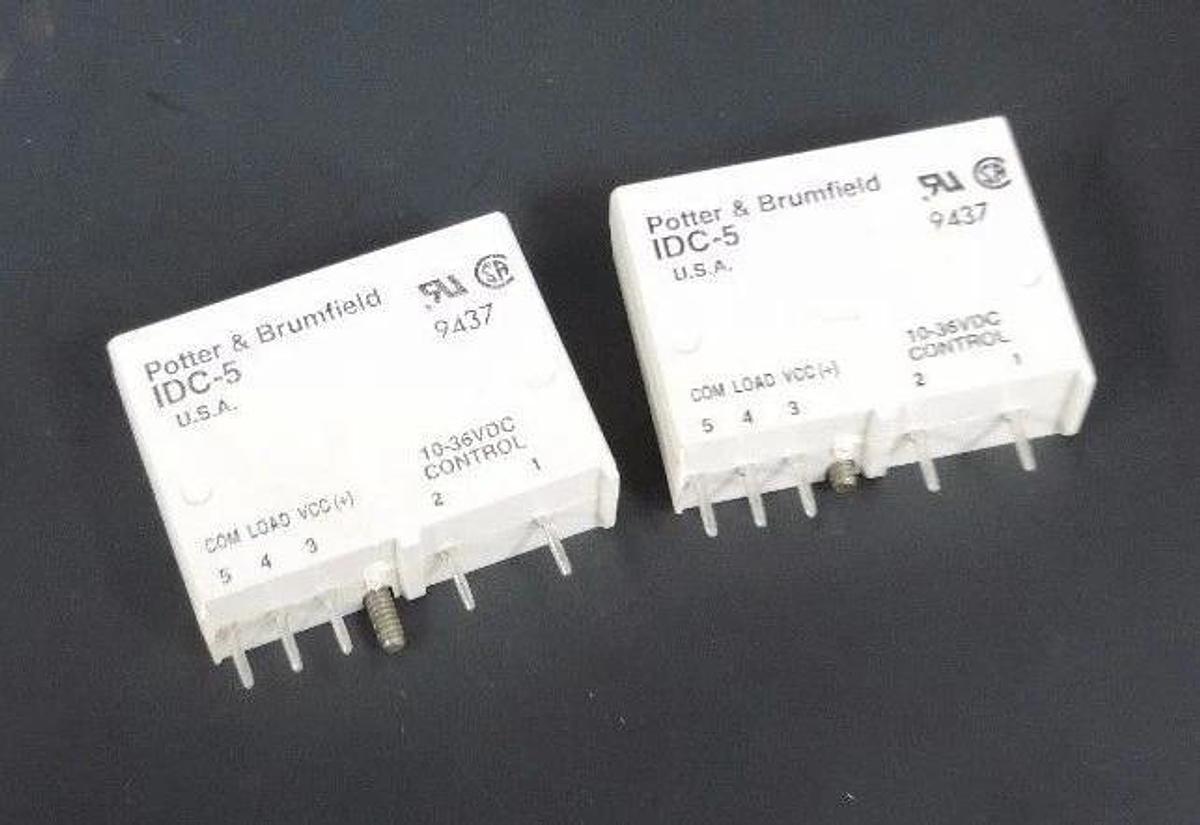 Used LOT OF 2 POTTER & BRUMFIELD IDC-5 INPUT MODULES 10-36VDC, IDC5