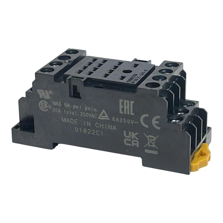 Omron PYFZ-14-E 14-Pin DIN Rail Relay Socket 6A 250VAC MY4 Series - NEW SURPLUS