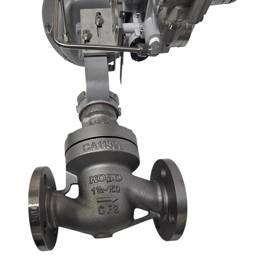 Koso 501T 1.5"x1.5" S/S Control Globe Valve w/ Rotork YT-1000 E/P Positioner NEW