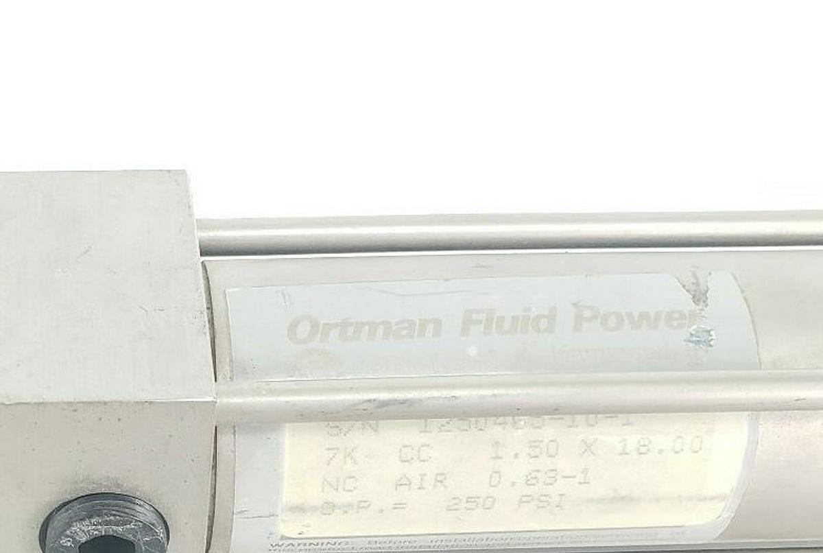 Used COLT ORTMAN 7K CC AIR 1.50" BORE X 18.00" STROKE PNEUMATIC CYLINDER 250PSI