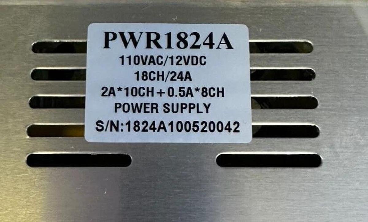 NEW SIGNALVOX PWR1824A 18CH/24A POWER SUPPLY 110VAC/12VDC 2A*10CH+.5A*8CH