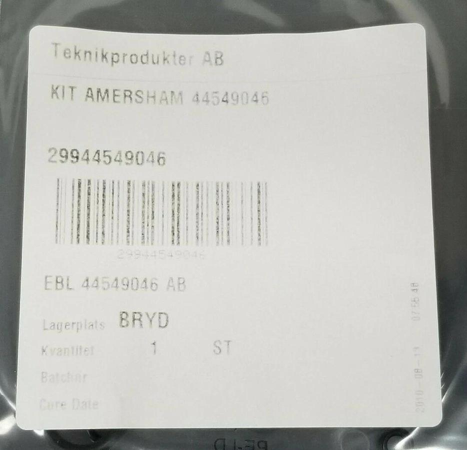 Used NEW GE HEALTHCARE 44-5490-46 O-RING KIT EPDM PH FLOW JACKET EBL 44549046 AB