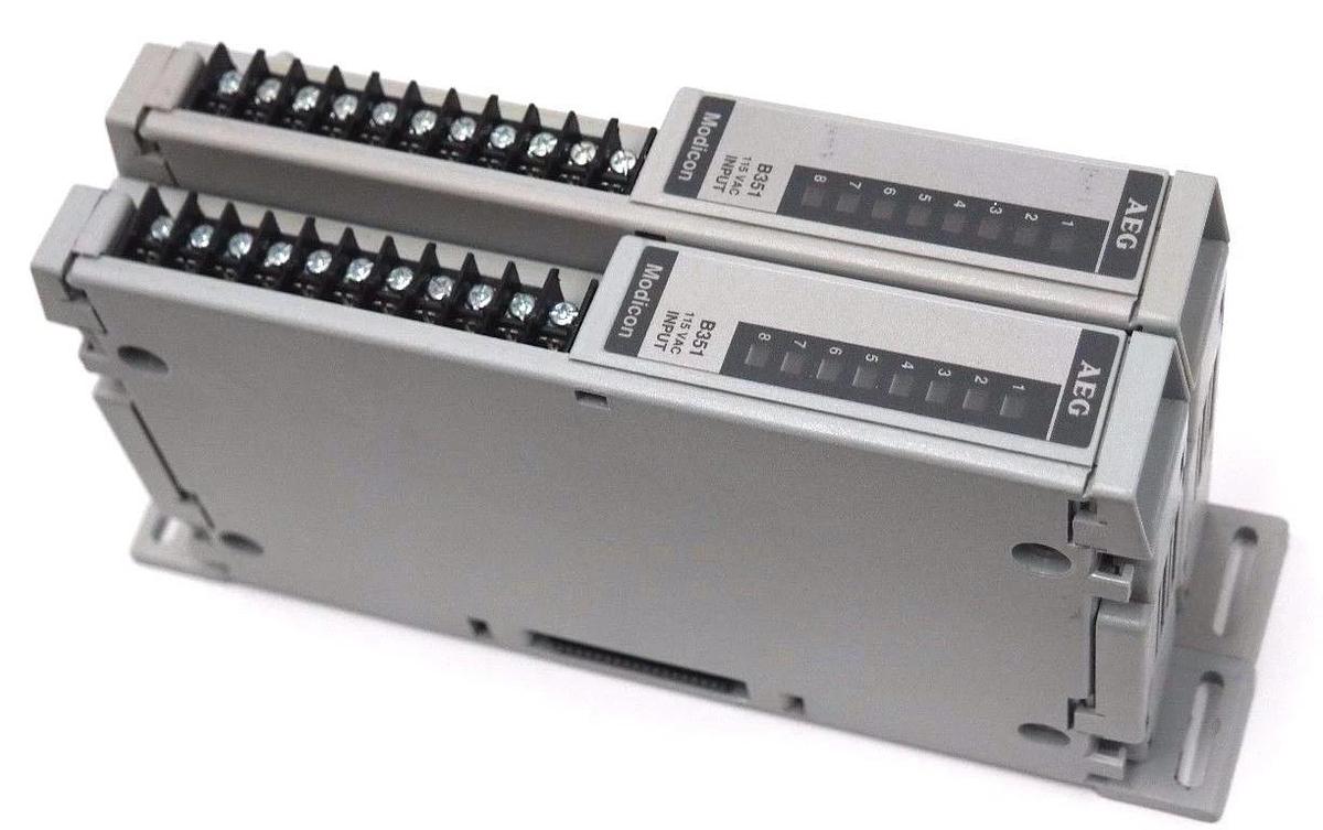 Used AEG MODICON AS-B351-001, 115VAC INPUT MODULE ASB351001 - LOT OF 2