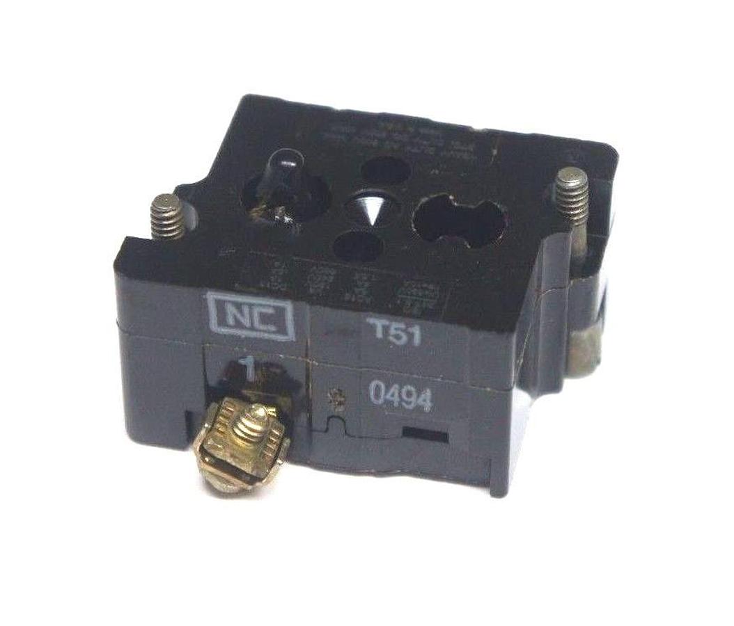 Used NEW CUTLER HAMMER 10250T-51 CONTACT BLOCK SERIES B1 10250T51
