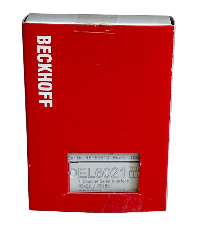 Used NEW BECKHOFF EL6021 I/O SERIES 1-CHNL SERIAL INTERFACE MODULE RS422/RS485 OEM