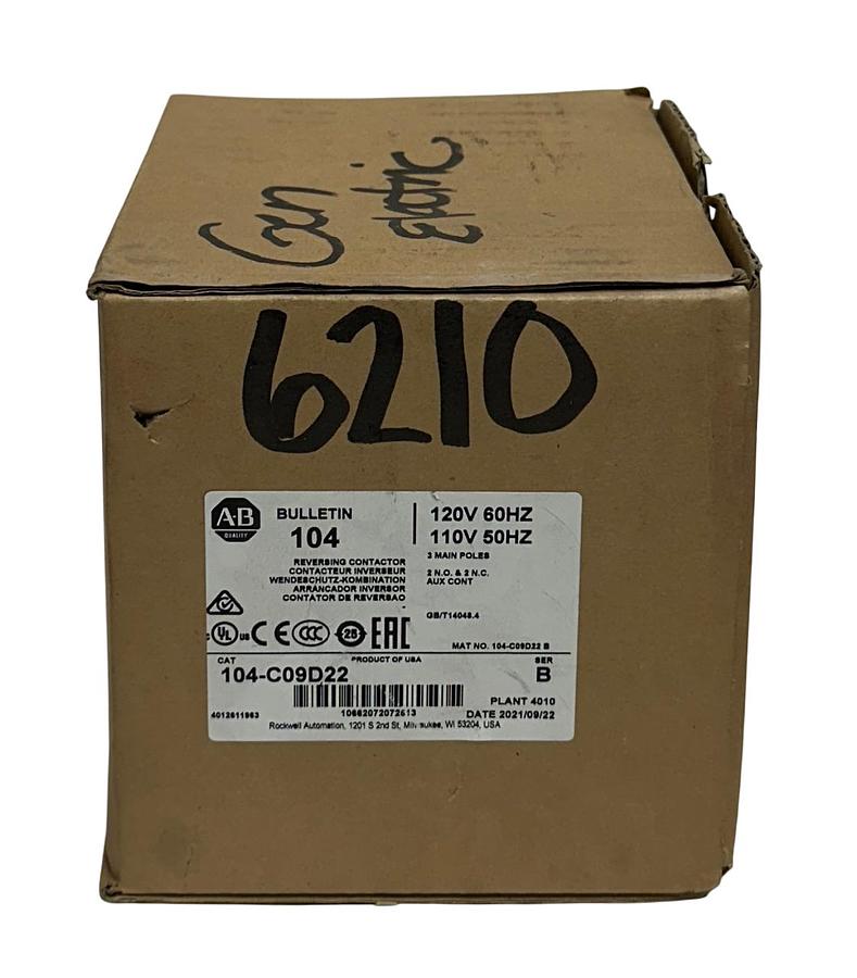 Used Allen Bradley 104-C09D22/B 104-C IEC Reversing Contactor 9A 110/120V Coil NSMP