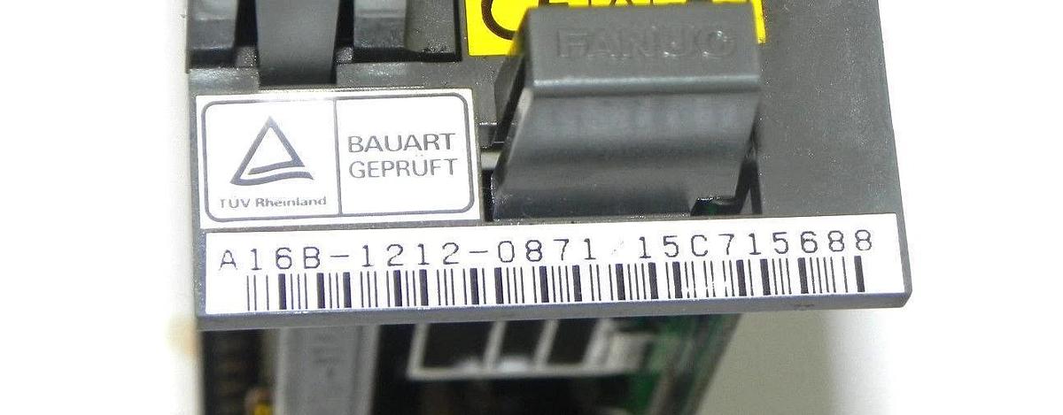 Used FANUC A16B-1212-0871/15C POWER SUPPLY BOARD W/ A20B-8001-0121/03A PROCESSOR