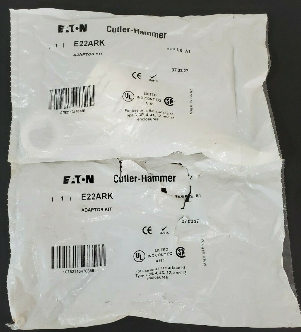 Used LOT OF 2 NEW EATON CUTLER-HAMMER E22ARK ADAPTOR KITS SER. A1 (1 OPENED)