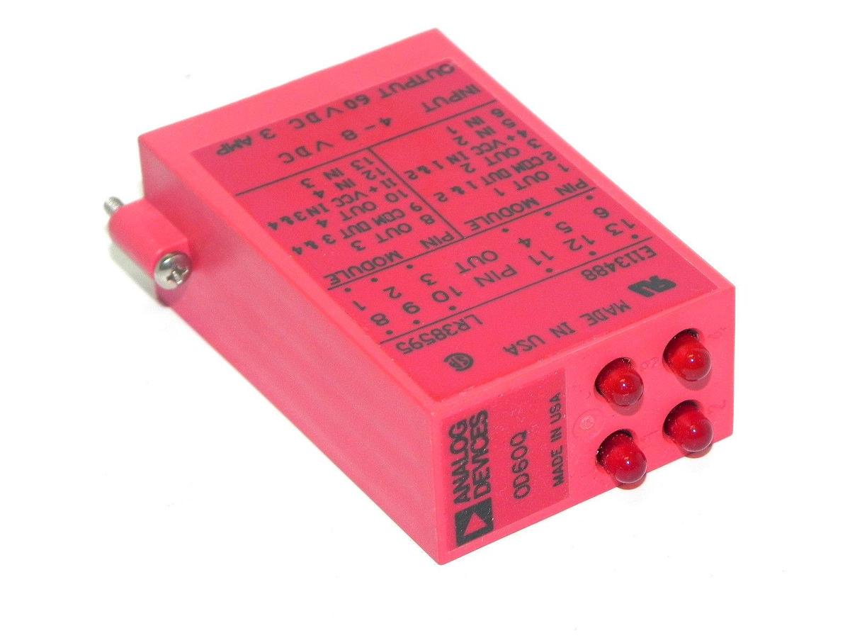 Used NIB ANALOG DEVICES OD6OQ MODULE INPUT: 4-8 VDC, 3AMP, OUTPUT 60VDC, 0D60Q