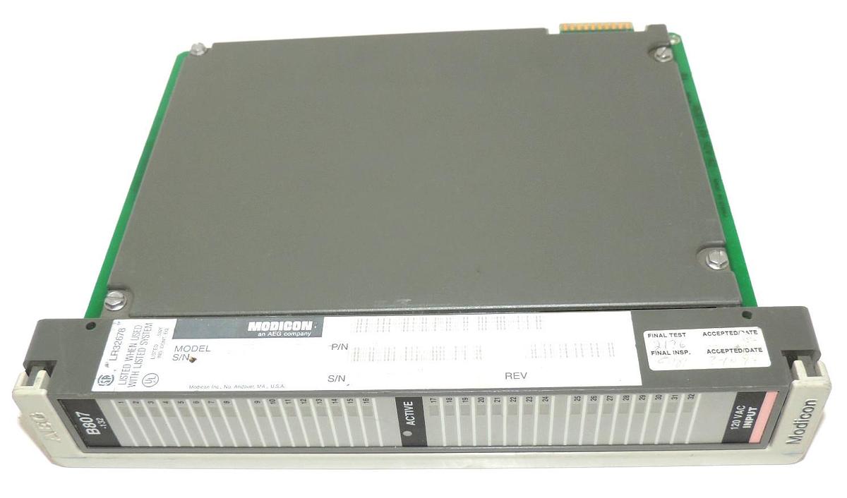 Used AEG MODICON AS-B807-132 INPUT MODULE ASB807132 120 VAC