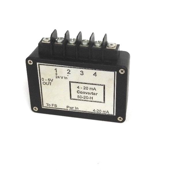 Used 50-20-H CONVERTER 4-20mA 0-5V OUT 24V IN 5020H