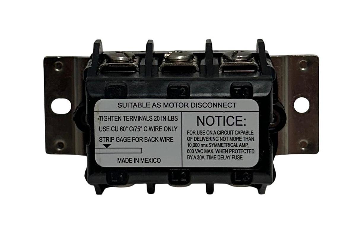 Used LEVITON MS403-DS / MS403DS INDUSTRIAL MOTOR STARTER SWITCH 3P BLACK 600V NSMP