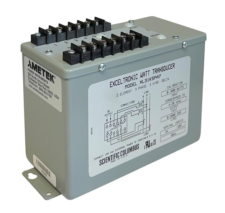 Used SCIENTIFIC COLUMBUS XL3-1K5P-A7 / XL31K5PA7 EXCELTRONIC WATT TRANSDUCER 5A NSNP
