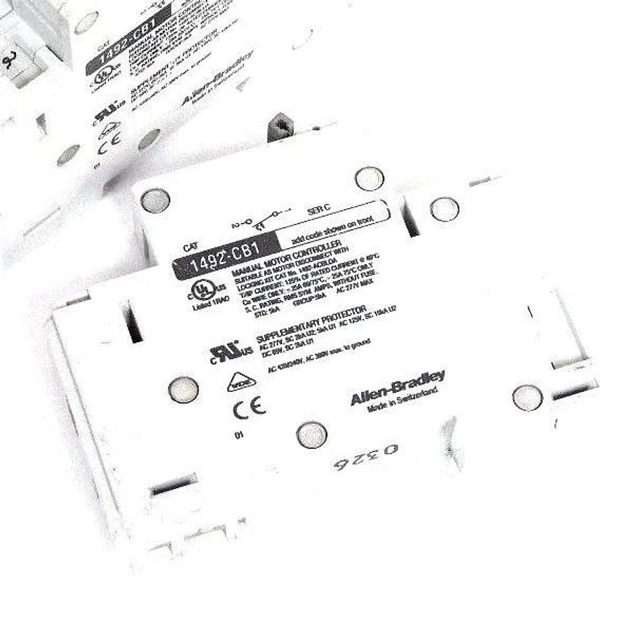 Used (3) ALLEN BRADLEY 1492-CB1-G-030 CIRCUIT BREAKERS 1492CB1G030 SER. C