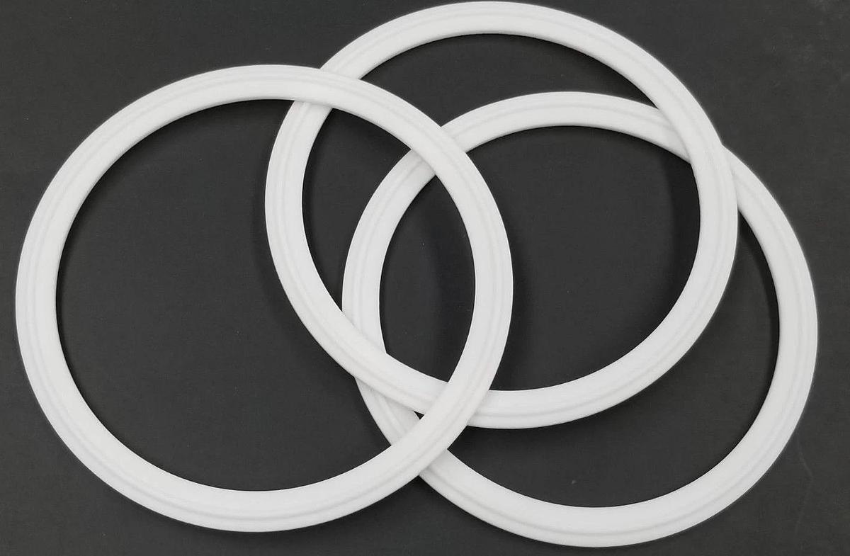 Used LOT OF 3 NEW PURESERVE SYSTEMS A3 0-40MV-G TEFLON SCH 5 CLAMP GASKETS 4''