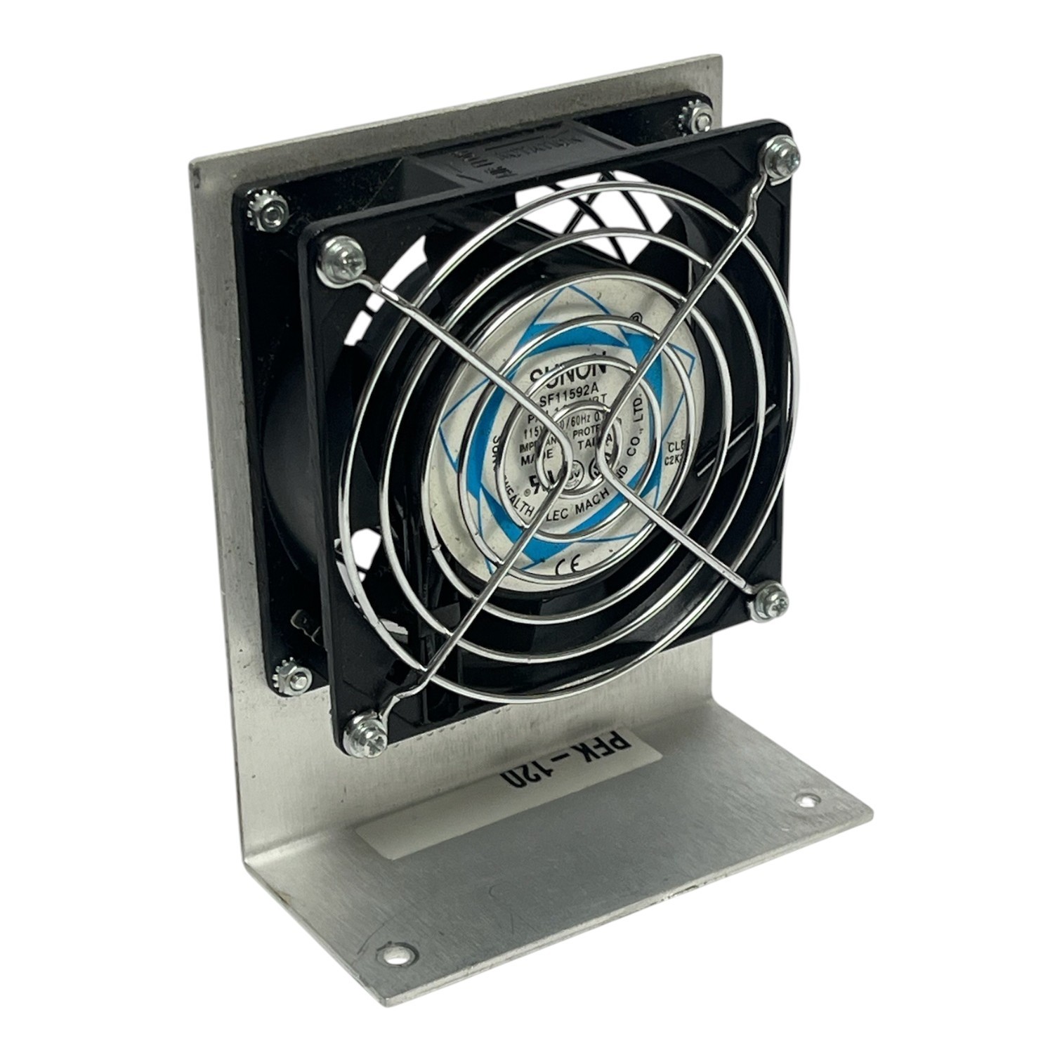 Used Sunon SF11592A 1092HBT AC Axial Fan 115V 92mm w/ Aluminum Bracket & Grills