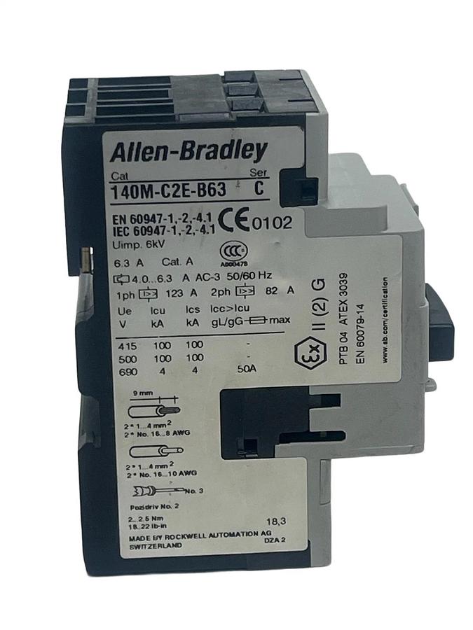 NEW Allen-Bradley 140M-C2E-B63 Ser C Motor Protector 4-6.3A Circuit Breaker