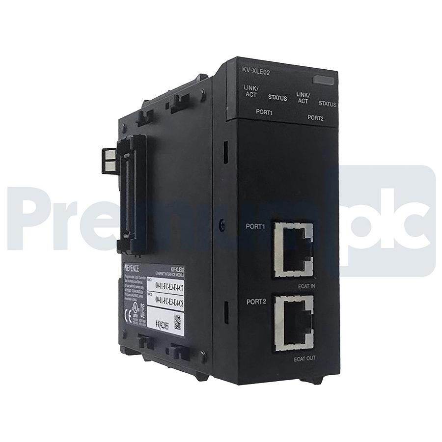 Keyence KV-XLE02 | KVXLE02 Dual-Port EtherNet Communication Unit | 1Gbps NSMP