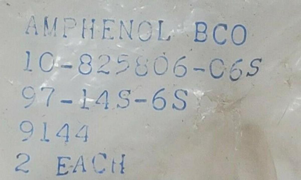 BAG OF 2 NEW AMPHENOL 97-14S-6S CIRCULAR INSERT SOCKETS 6 WAY