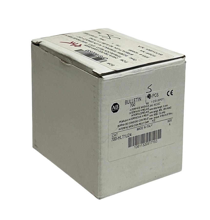 5 ALLEN BRADLEY 700-HLT1U24 /A BULLETIN 700 INTERFACE MODULES 24VAC/DC NSMP