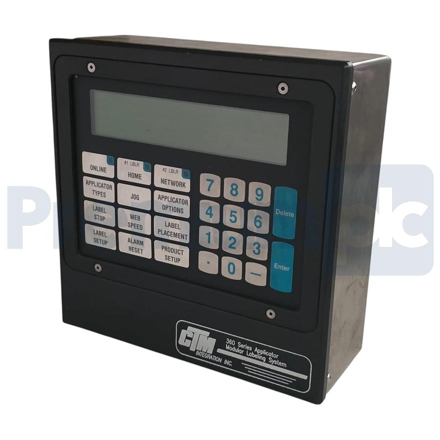 Used CTM Integration 360 Series Applicator Modular Labeling System Display Panel
