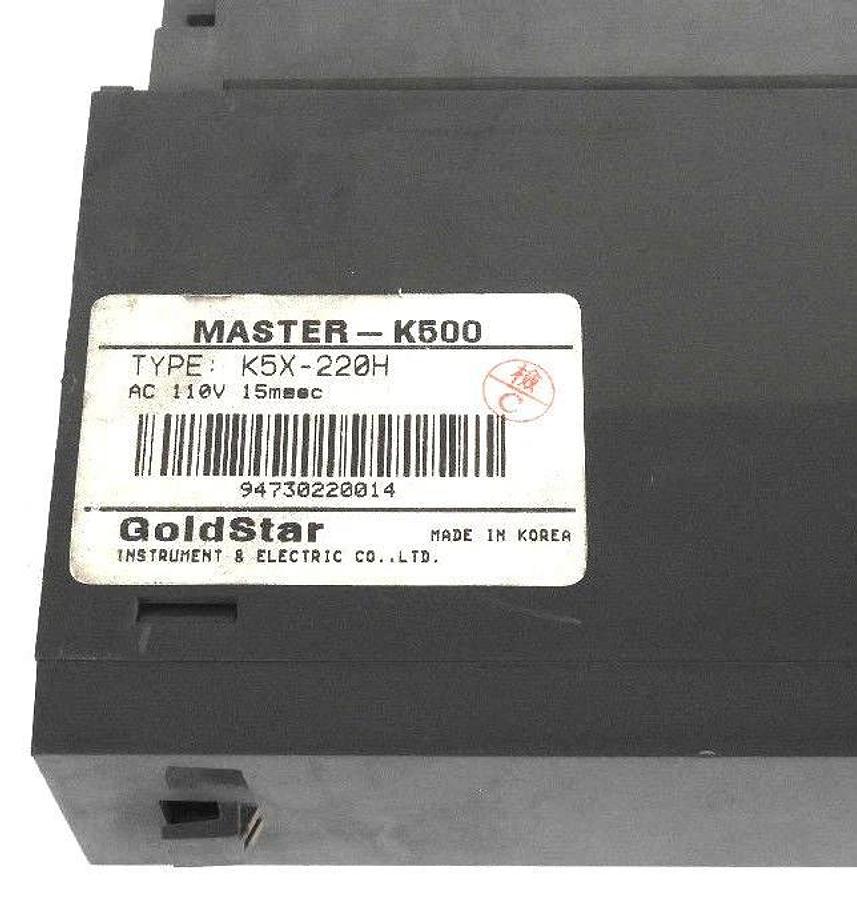 Used GOLDSTAR MASTER-K500 INPUT MODULE K5X-220H, 110VAC, 15MSEC