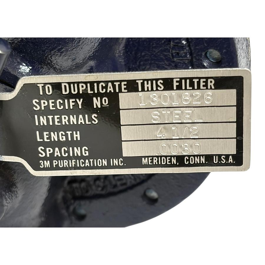 Used 3M Purification 13018-26 500030 Model G Filter Housing 125 PSI New Surplus