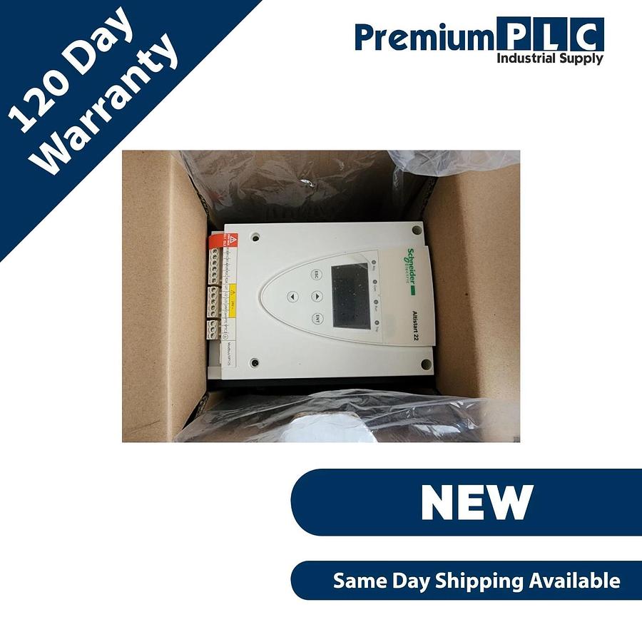 Used NEW SCHNEIDER ELECTRIC ATS22D62S6 ALTISTART 22 SOFT STARTER 208-600V 62A 15-37kW
