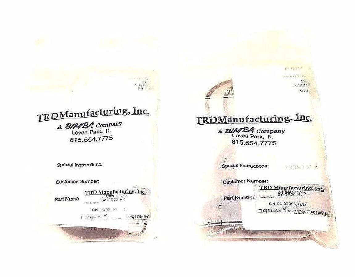 Used LOT OF 2 NEW BIMBA TRD MANUFACURING SK-TR20-HC SEAL KIT 250PSI, SKTR20HC