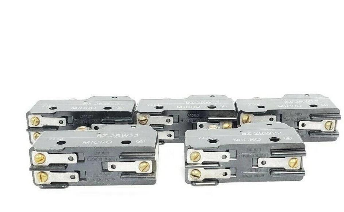 Used LOT OF 5 HONEYWELL MICRO SWITCH BZ-2RW22 LEVER ROLLER LIMIT SWITCHES 15AMP
