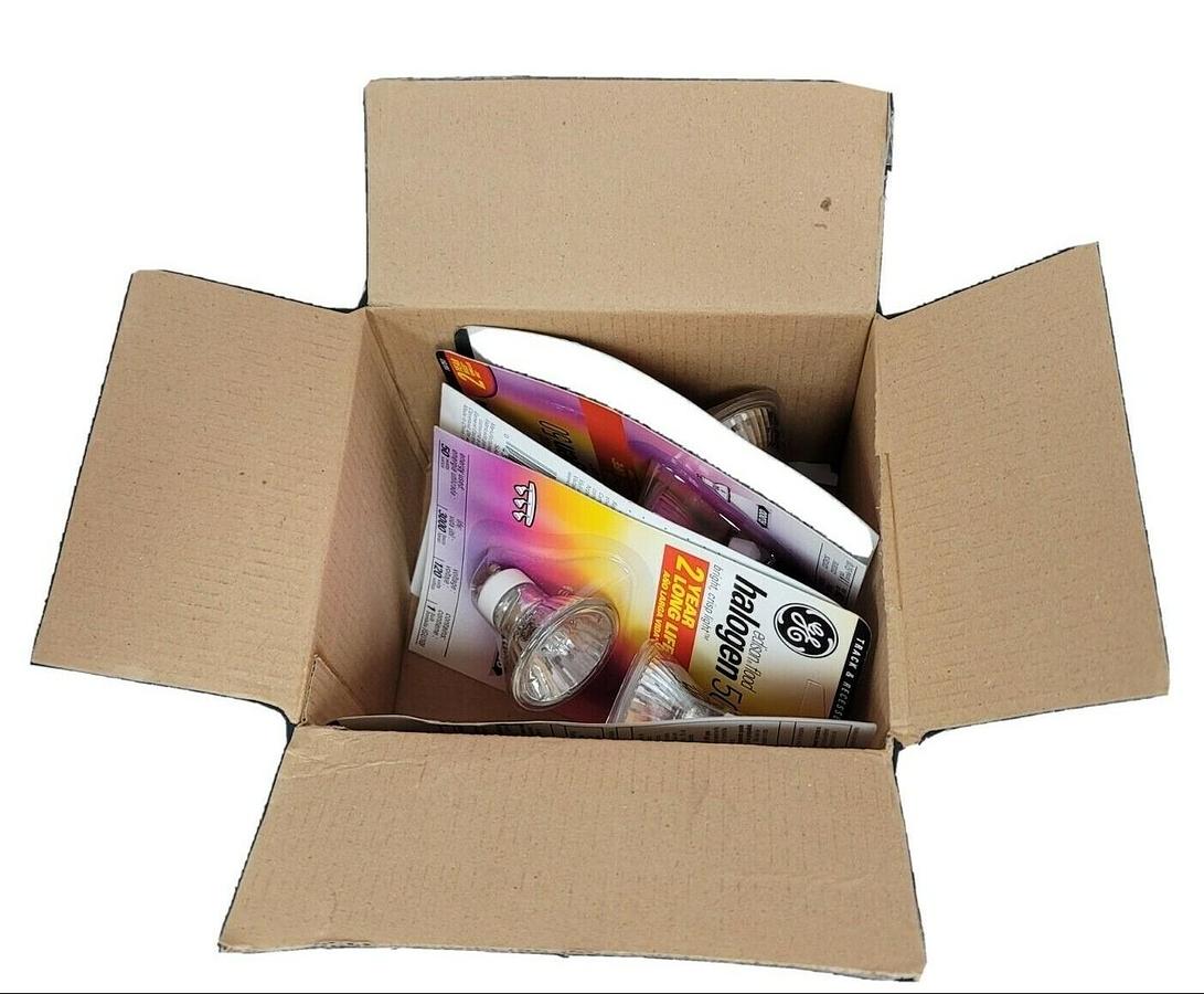 BOX OF 5 NEW GENERAL ELECTRIC Q50GU10/FL/CD INCANDESCENT LAMP BULB Q50GU10FLCD