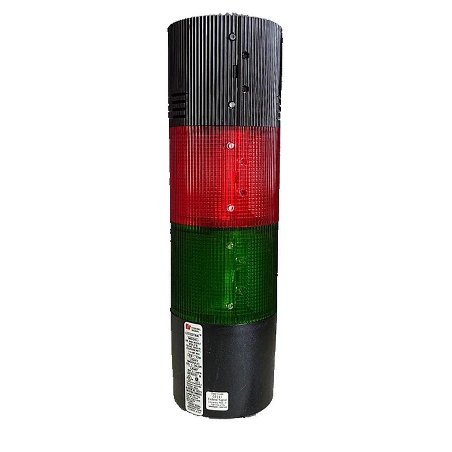FEDERAL SIGNAL LSB-120 / LSB120 LITEESTAK BASE MODULE W/ GREEN AND AMBER STACKS