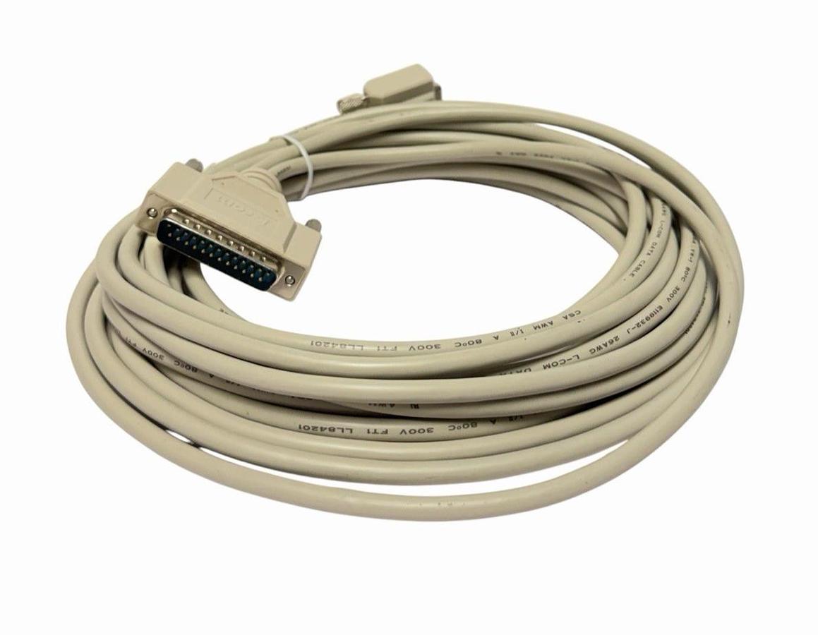 Used NEW L-COM CSNULL259MF-25 CABLE ASSY CSNULL259MF25 DB25 PLUG-DB9 RCPT 25'