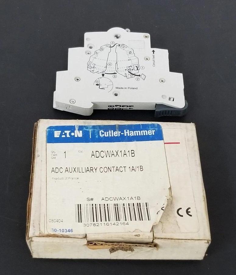 Used NIB EATON CUTLER-HAMMER ADCWAX1A1B ADC AUXILIARY CONTACT 1A/1B