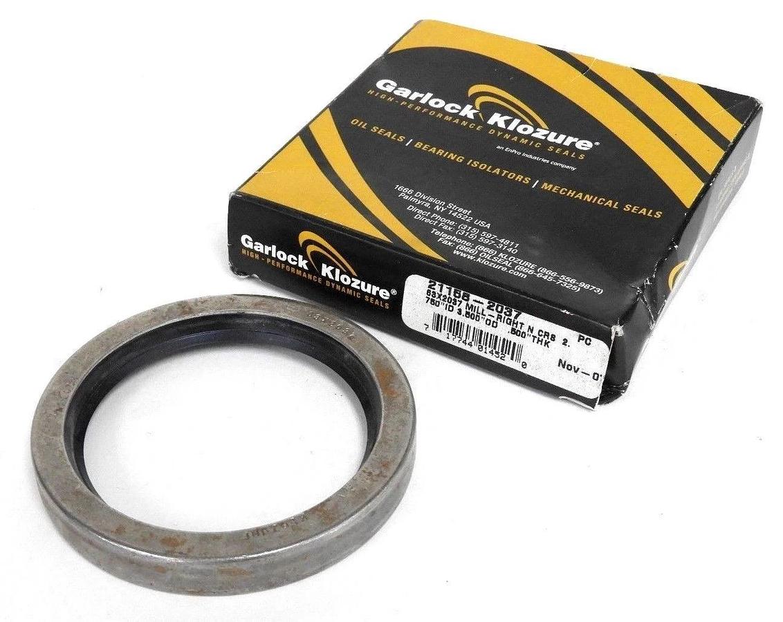 LOT OF 2 NEW GARLCOK KLOZURE 21158-2037 OIL SEALS 63X2037 0.75"ID 3.5"OD 0.5"THK