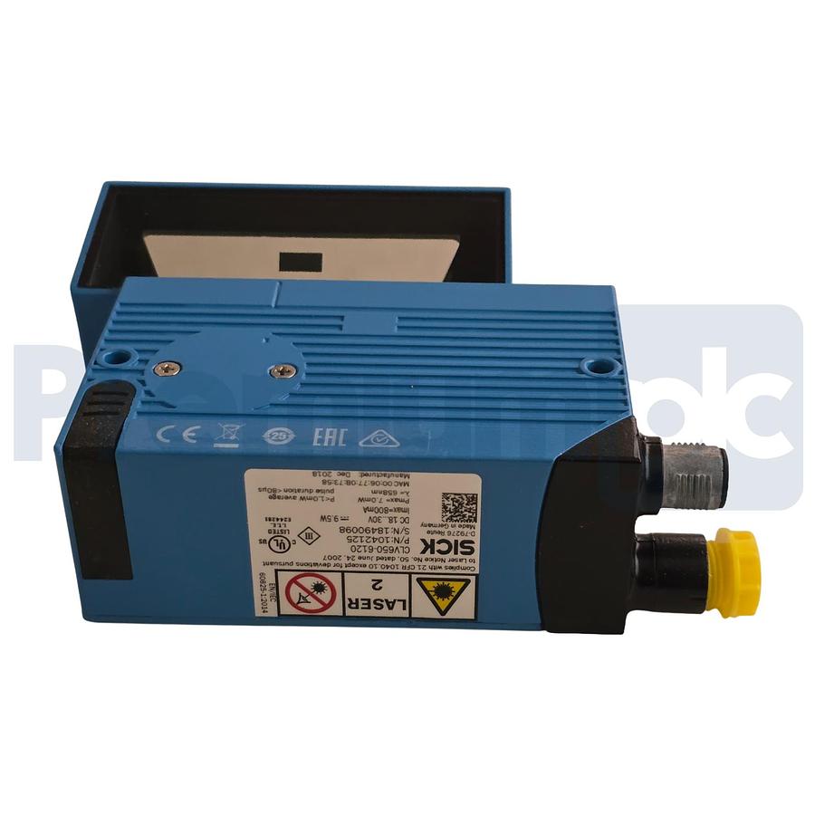 Used SICK CLV650-6120 | 1042125 Fixed Mount Barcode Scanner Auto-Focus Ethernet NSMP
