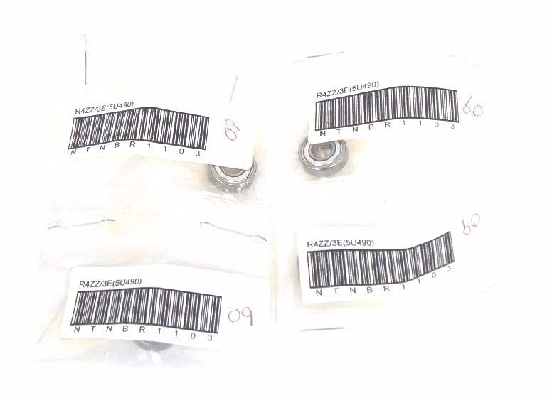 LOT OF 4 NIB NTN R4ZZ/3E BEARINGS 5U490