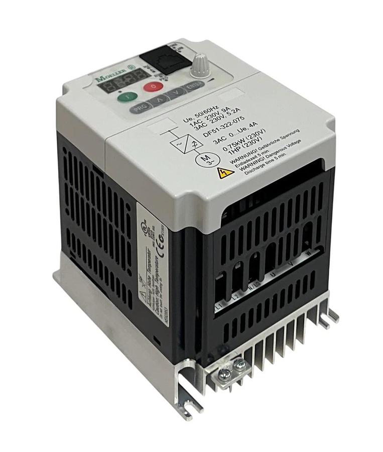 EATON MOELLER DF51-322-075 / DF51322075 FREQUENCY INVERTER 0.75kW/1HP 4A NSMP