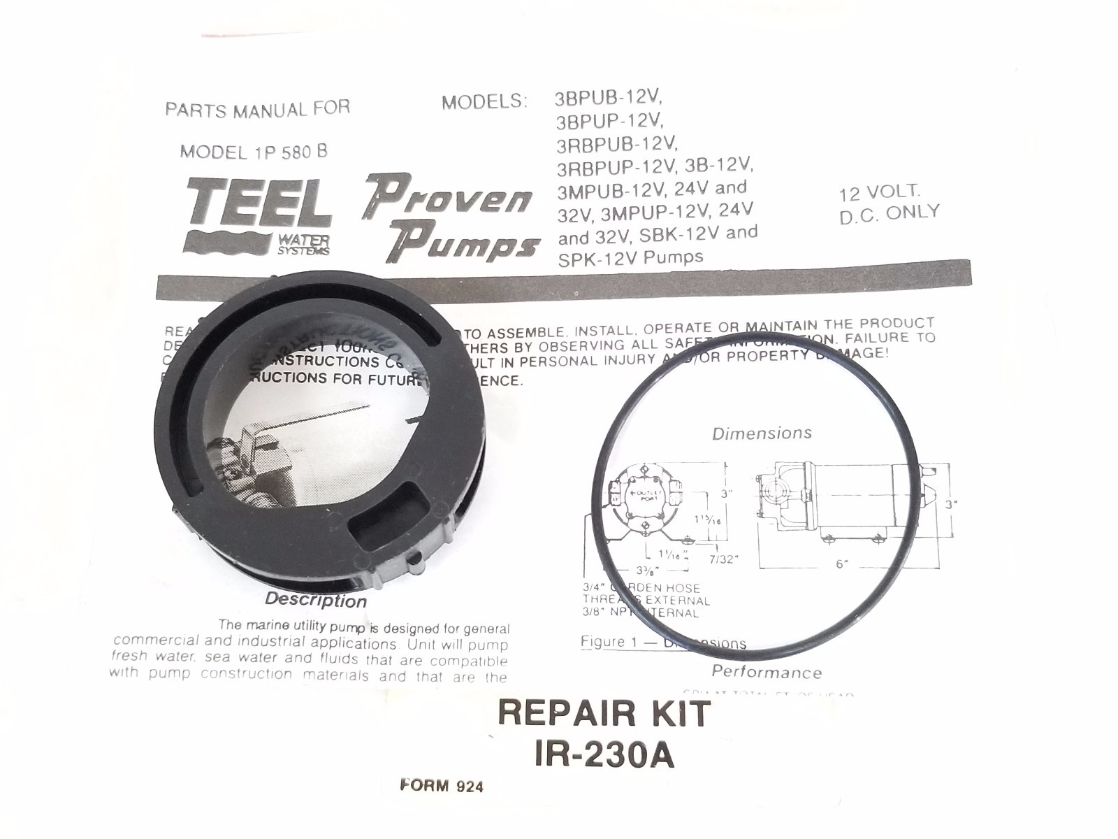 Used NEW TEEL WATER SYSTEMS IR-230A REPAIR KIT IR230A
