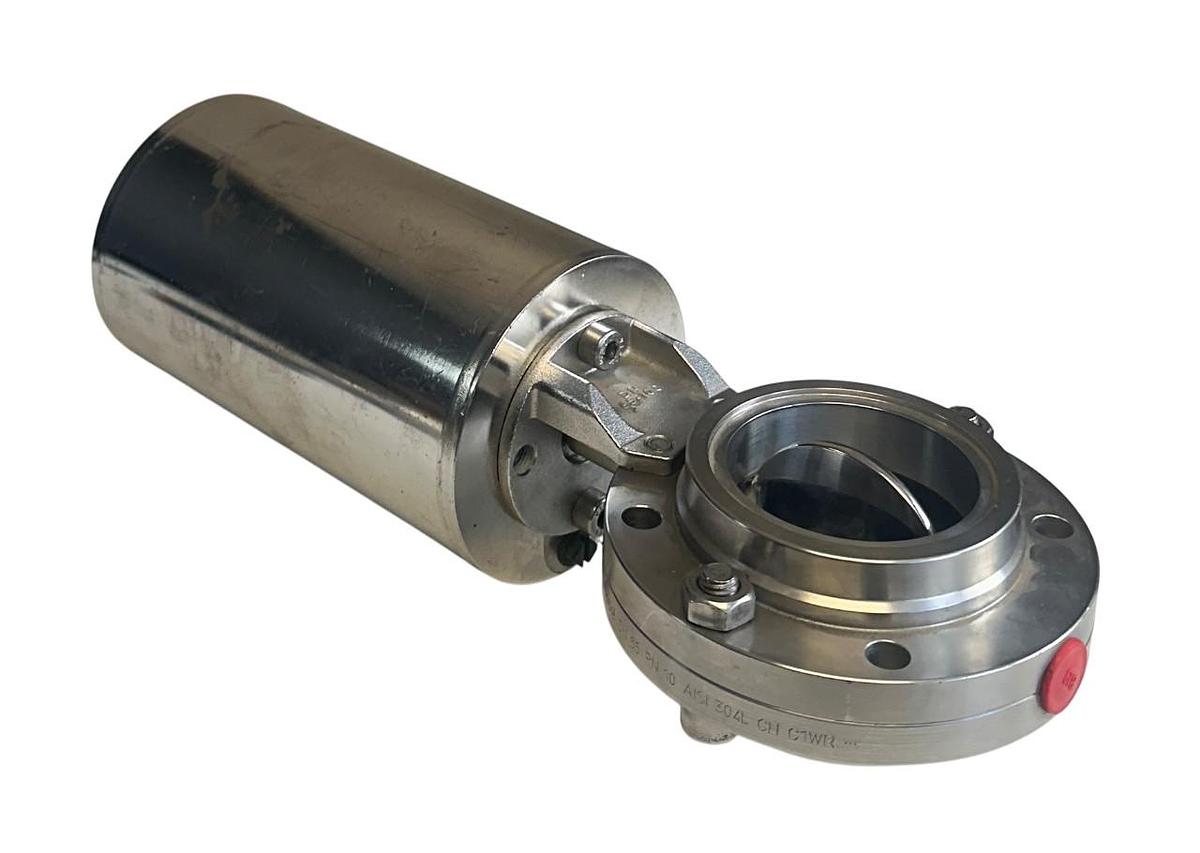 Used KIESELMANN 4200.100.000 / 4200100000 SPRING TENSION BUTTERFLY VALVE 2.5'' USNP