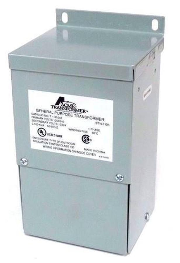 Used NIB ACME T1-81048 GENERAL PURPOSE TRANSFORMER 1 PHASE 120-240V 60HZ T181048