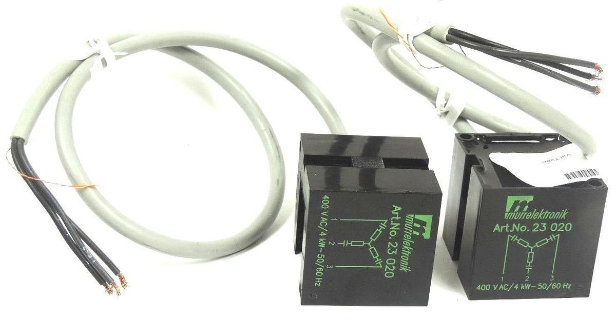 Used LOT OF 2 MURRELEKTRONIK ART. NO. 23 020 MOTOR SUPPRESSORS 400 VAC/ 4 KW-50/60 HZ
