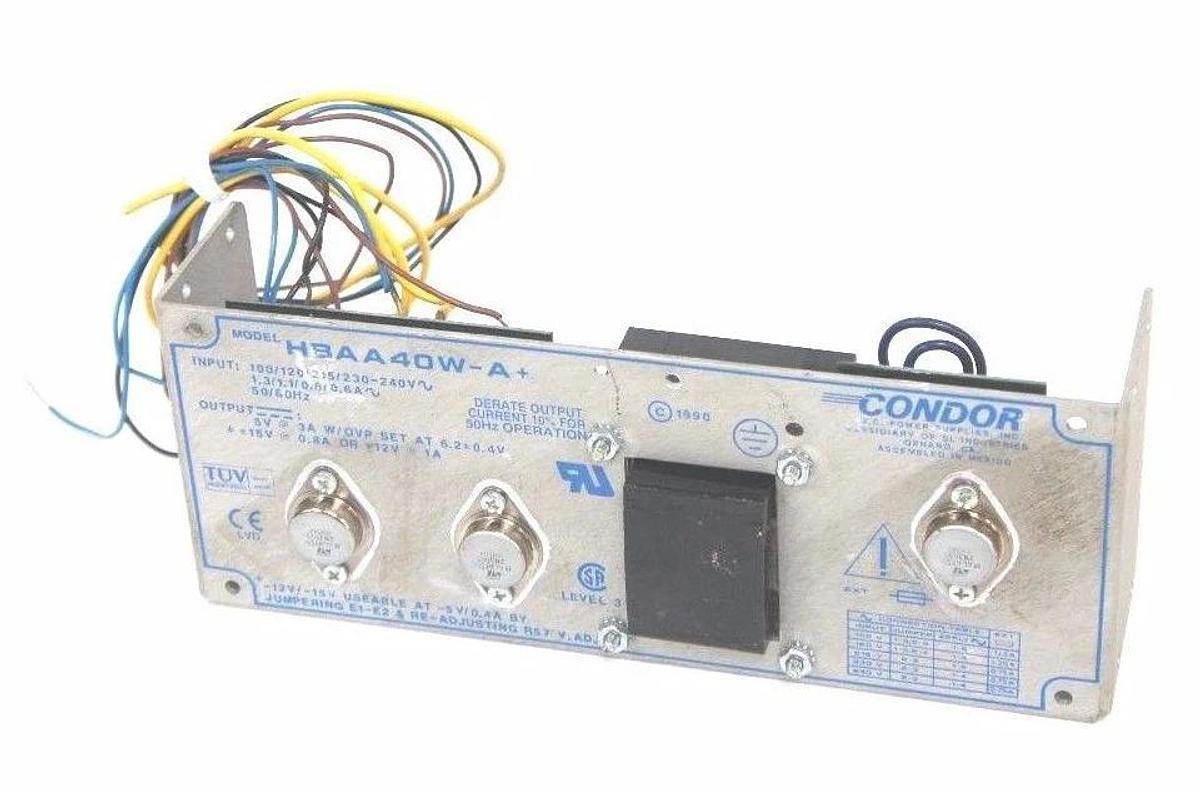 Used CONDOR HBAA40W-A+ DC POWER SUPPLY HBAA40WA+