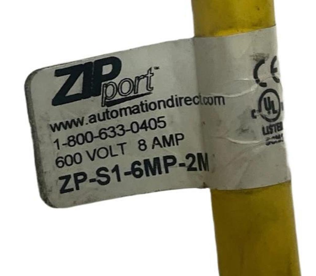 Used AutomationDirect ZIPport ZP-S1-6MP-2M Connection Cable 6-Pin 2m