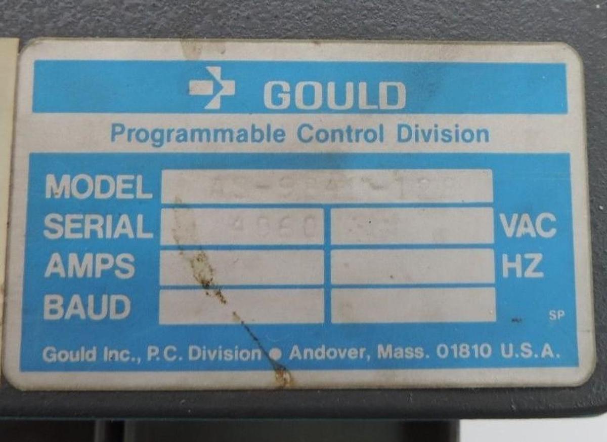 Used GOULD MODICON 8 SLOT RACK PC-0984-8 WITH 3 OPTION SLOT FILLERS, AS-9841-128