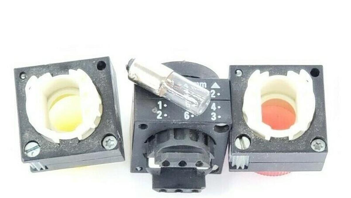 Used LOT OF 3 GENERIC PUSHBUTTONS / INDICATOR LIGHT COVERS