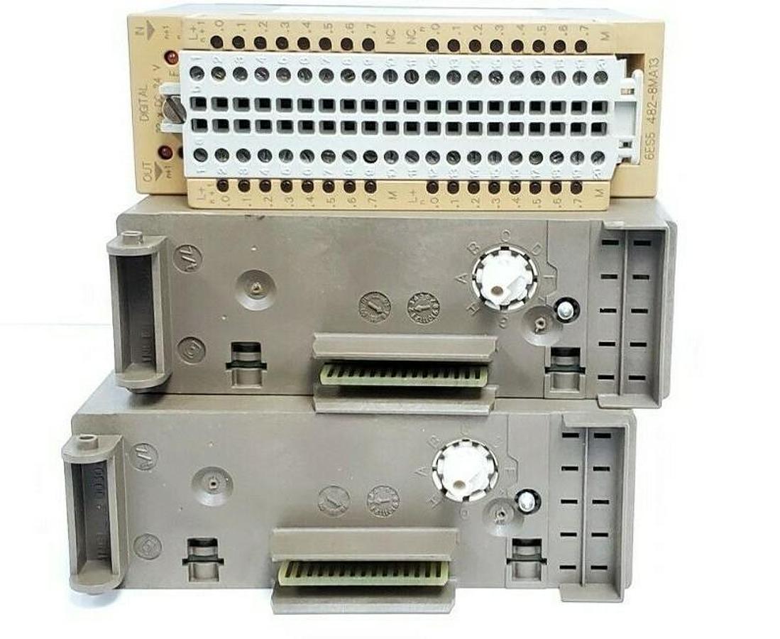 Used LOT OF 3 SIEMENS 6ES5 482-8MA13 SIMATIC S5 DIGITAL I/O MODULES 24VDC, 6ES54828MA
